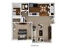 1 Bedroom 1 Bathroom Floor plan at Trinity Lakes Apartments, Columbus, Ohio